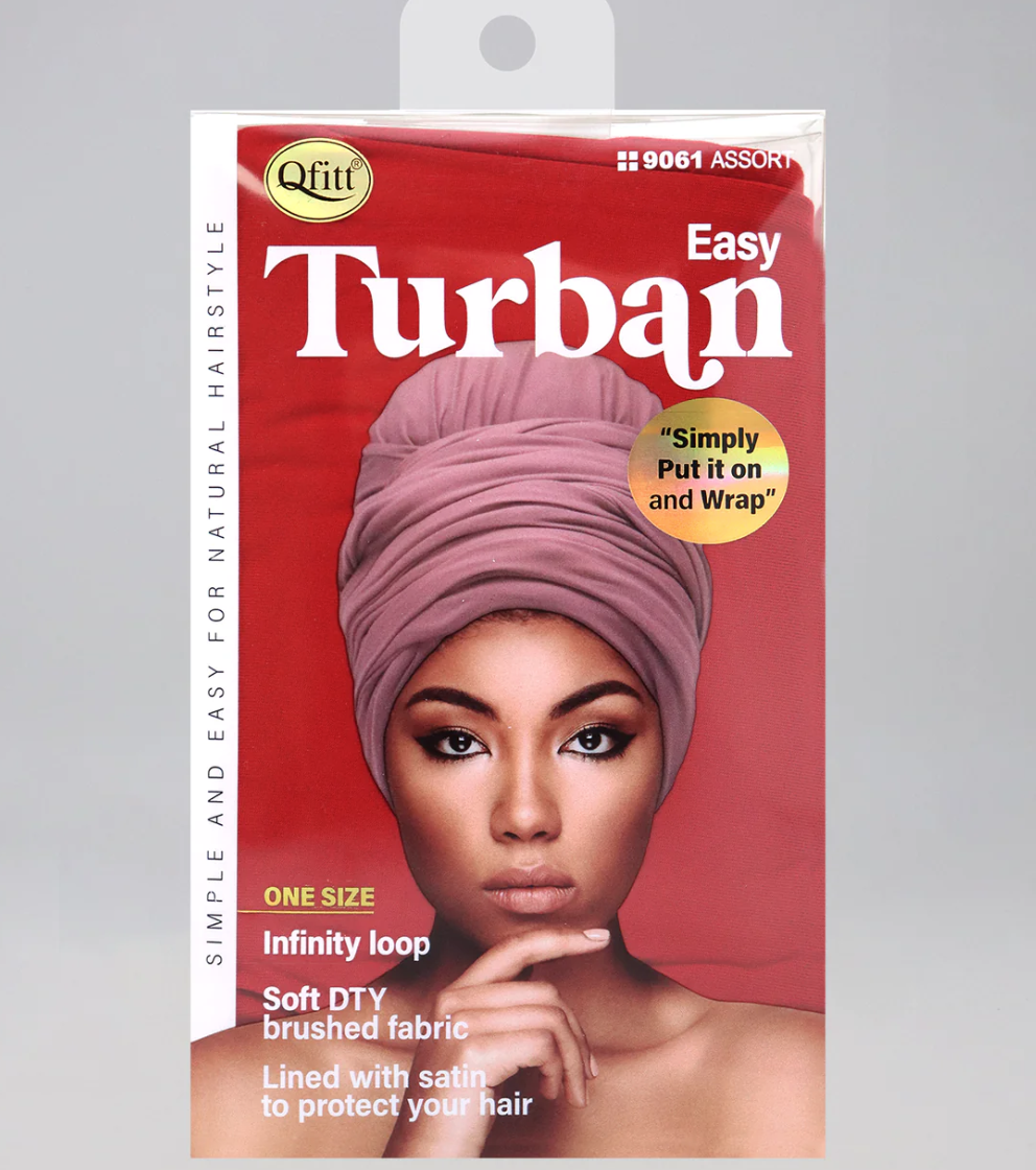 #9061 Qfitt Easy Turban - Assort (6PC)