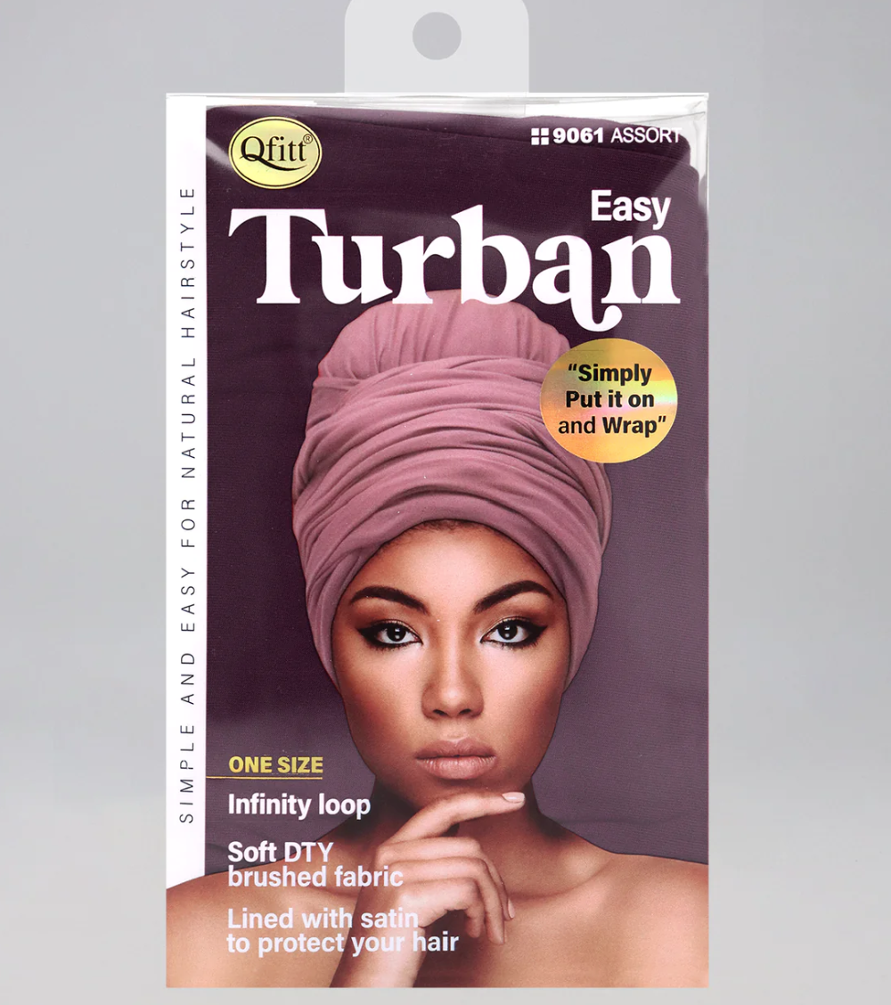 #9061 Qfitt Easy Turban - Assort (6PC)