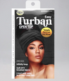#9064 Qfitt Easy Open Turban - Black (3PC)