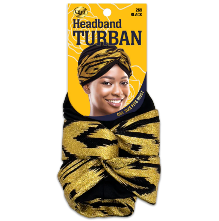 #269 Qfitt Headband Turban Black (6PC)