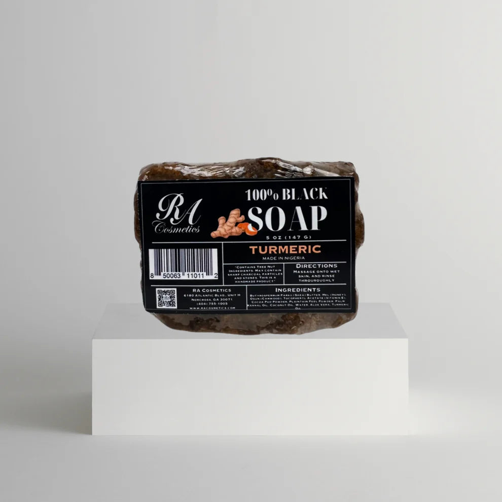 RA 100% Black Soap Turmeric Bar 5oz (PC)