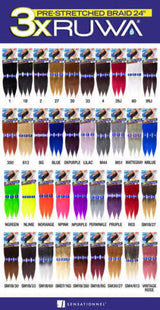 Sensationnel African 3X Pre-Stretched Ruwa Braid 24"