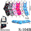 Dot Design Long Socks / Assorted (Size 9-11) #S-104B  (12PC)