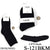Plain Black Long Socks (Size 4-8) #S-121BKM  (12PC)