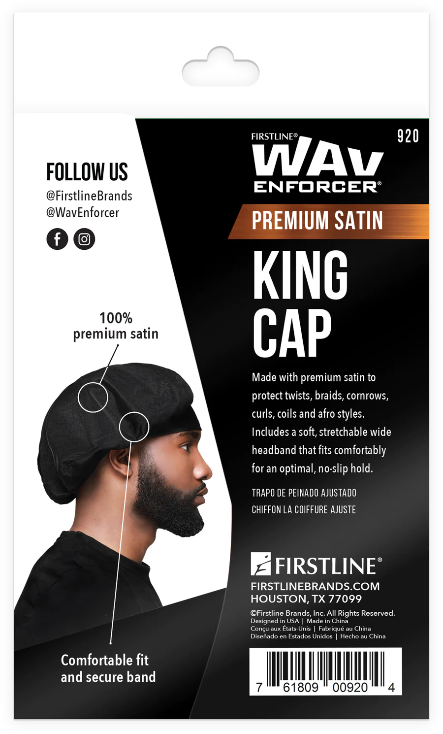 #920 Wavenforcer King Cap / Black (8PC)