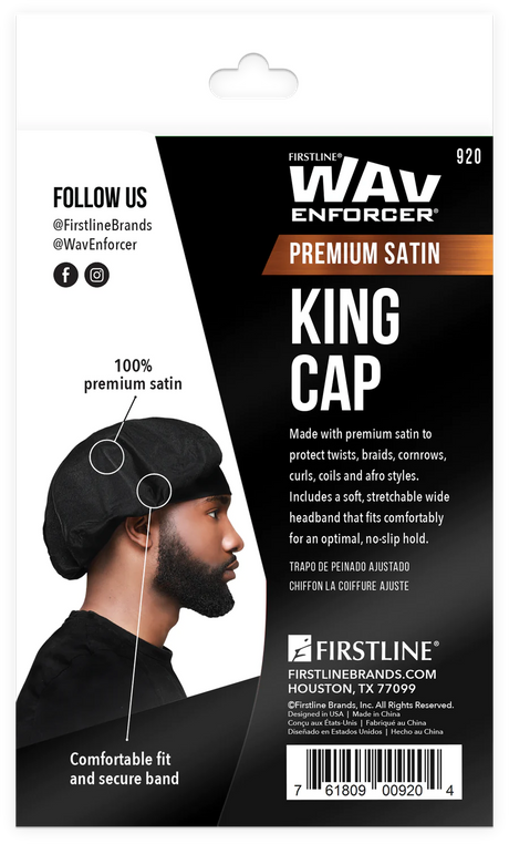 #920 Wavenforcer King Cap / Black (8PC)