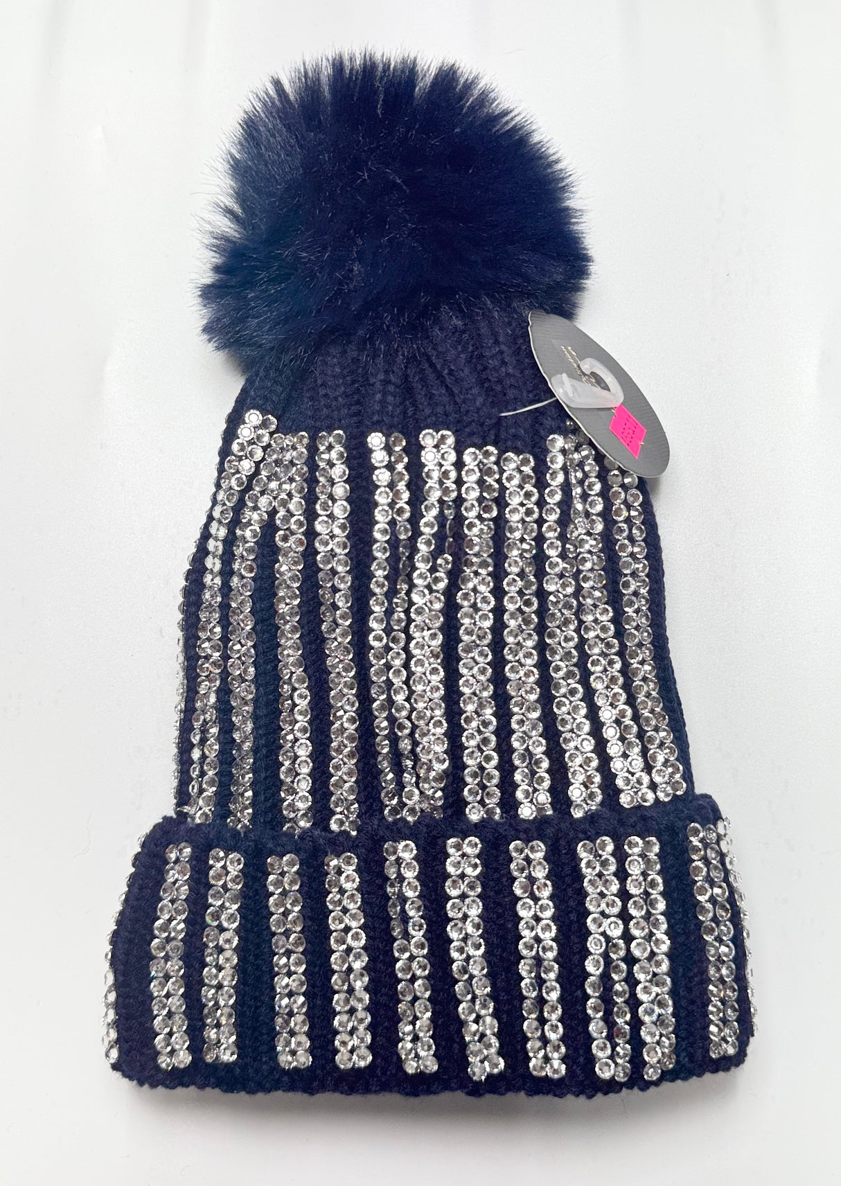 Fashion Rhinestone Pom Pom Winter Hat #AHT1023 - Multiple Colors (PC)