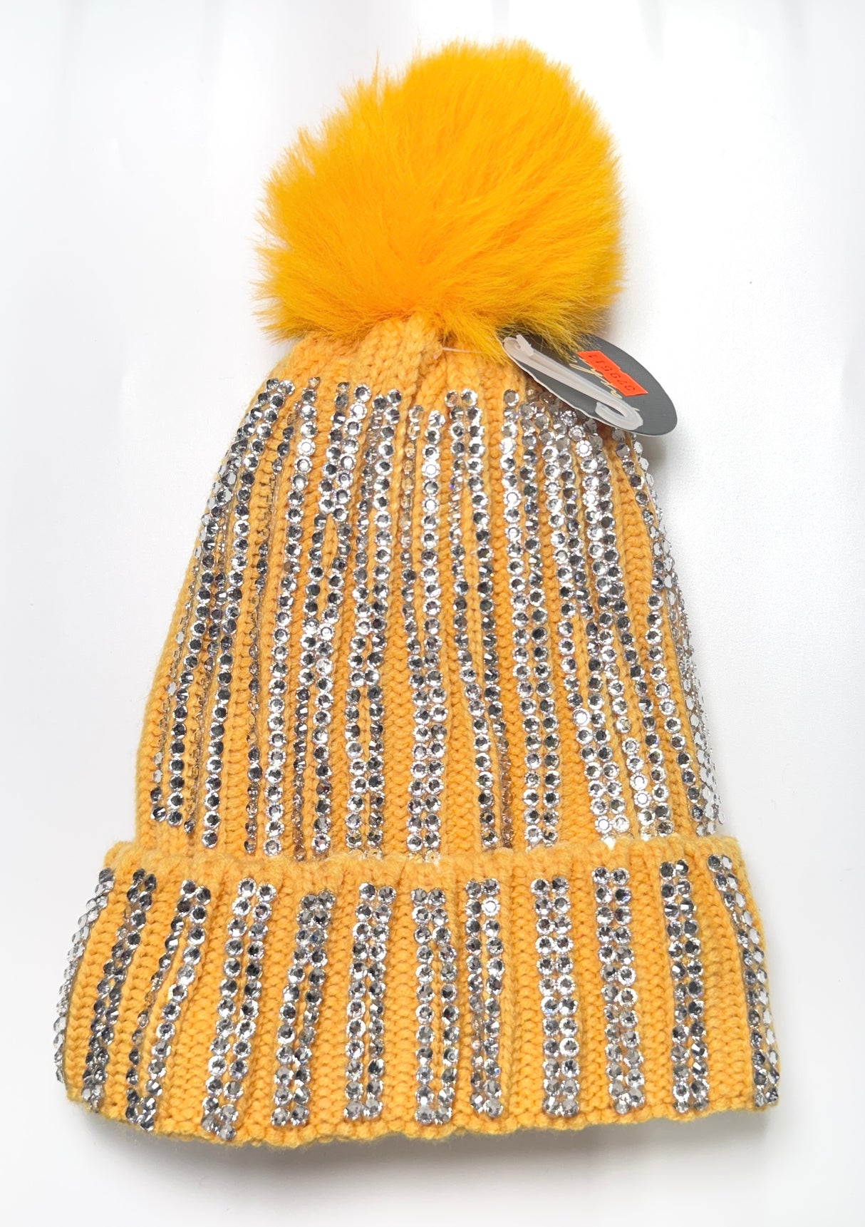 Fashion Rhinestone Pom Pom Winter Hat #AHT1023 - Multiple Colors (PC)