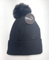 Fashion Knit Beanie Pom Pom W/Heart Design #AHT1131 - Multiple Colors (PC)