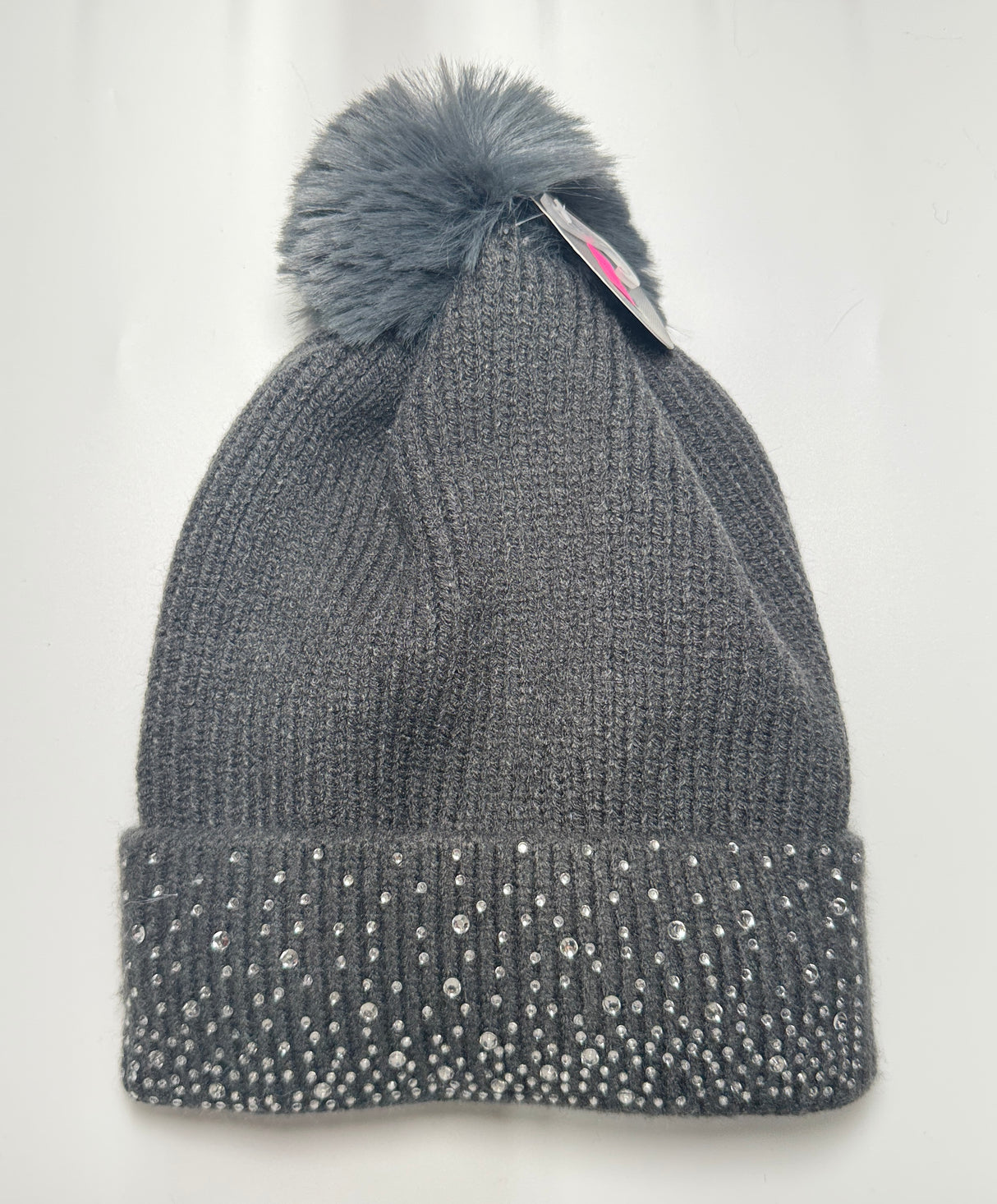 Fashion Rhinestone Knit Pom Pom Beanie #AHT1133 - Multiple Colors (PC)