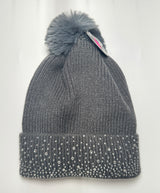 Fashion Rhinestone Knit Pom Pom Beanie #AHT1133 - Multiple Colors (PC)