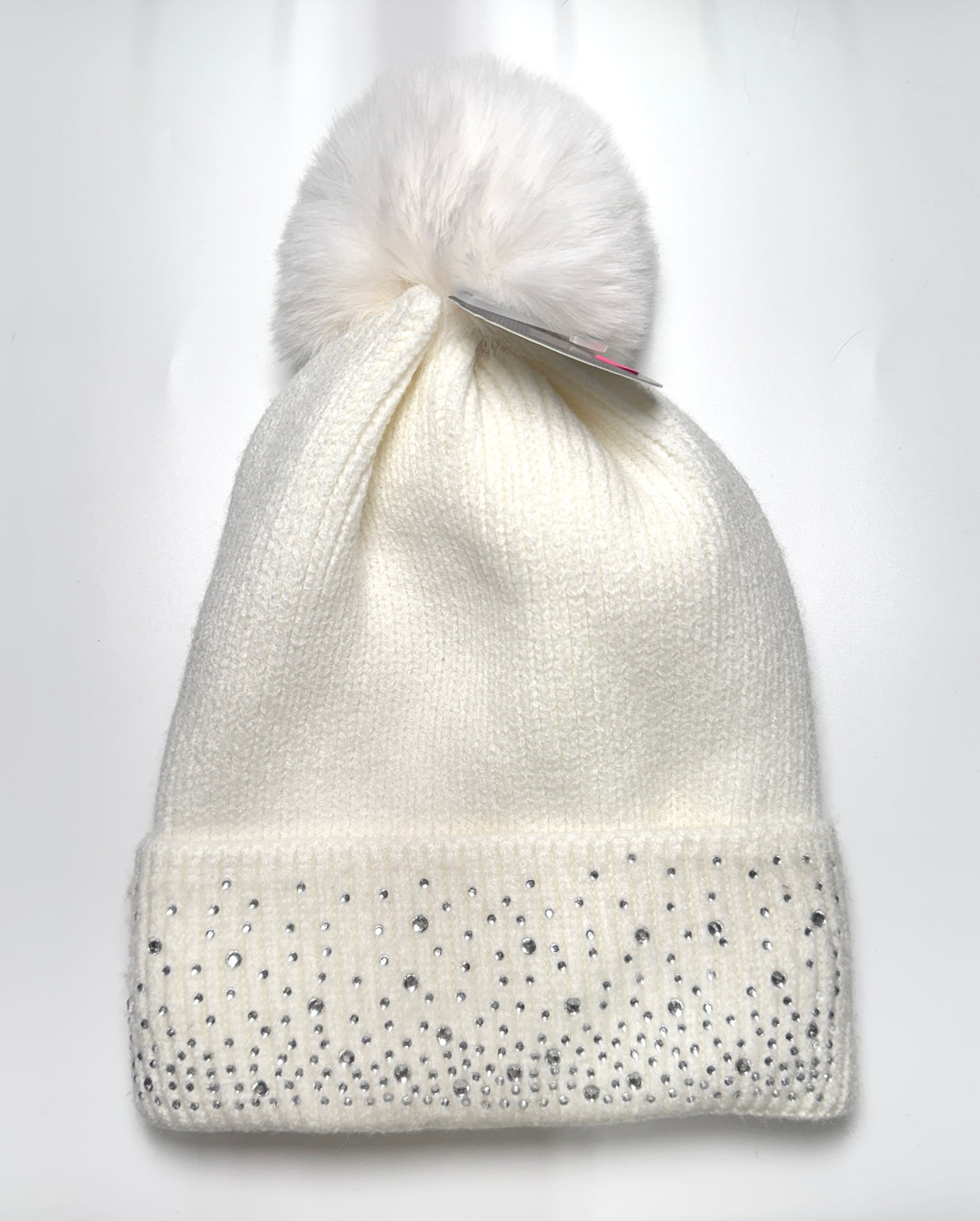 Fashion Rhinestone Knit Pom Pom Beanie #AHT1133 - Multiple Colors (PC)