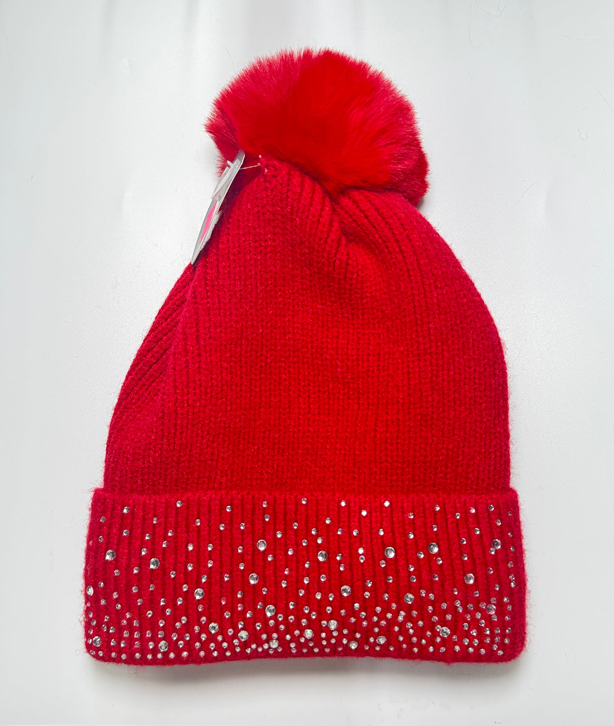 Fashion Rhinestone Knit Pom Pom Beanie #AHT1133 - Multiple Colors (PC)