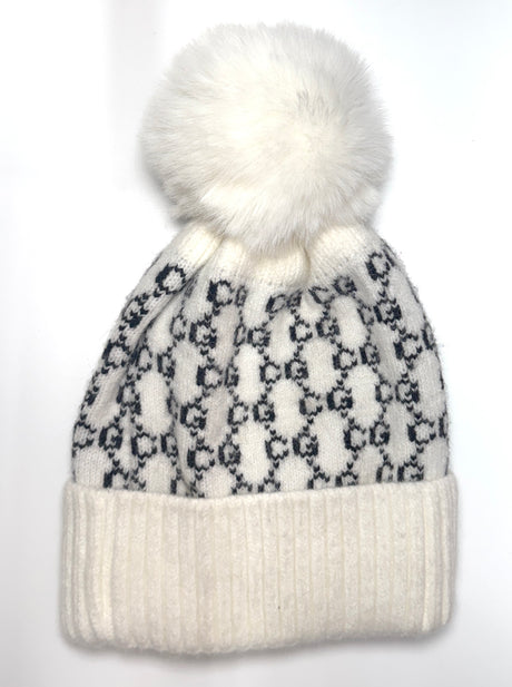 Fashion Designer Knit Pom Pom Beanie #AT346 - Multiple Colors (PC)