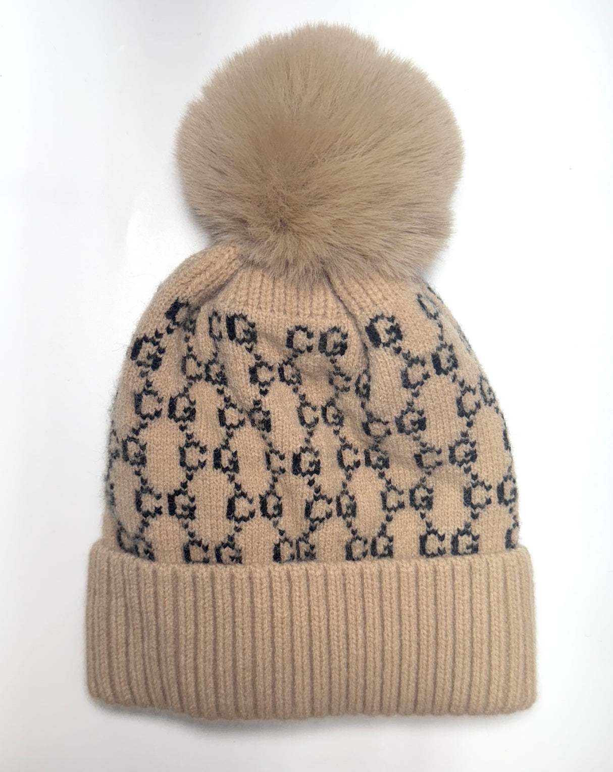Fashion Designer Knit Pom Pom Beanie #AT346 - Multiple Colors (PC)