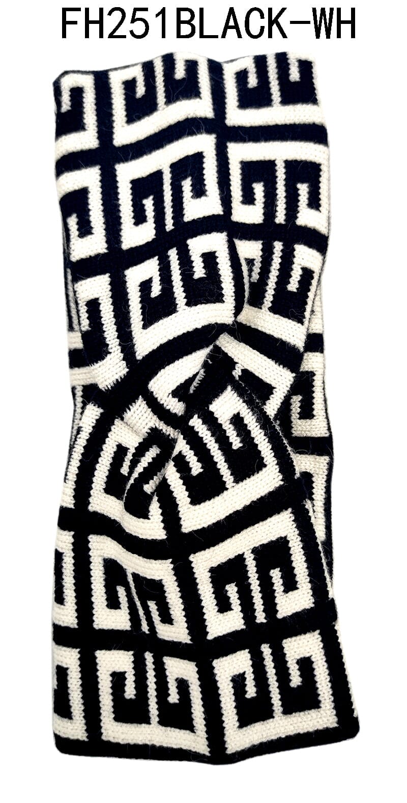 Winter Fashion Headband #FH251 - Black/White (PC)