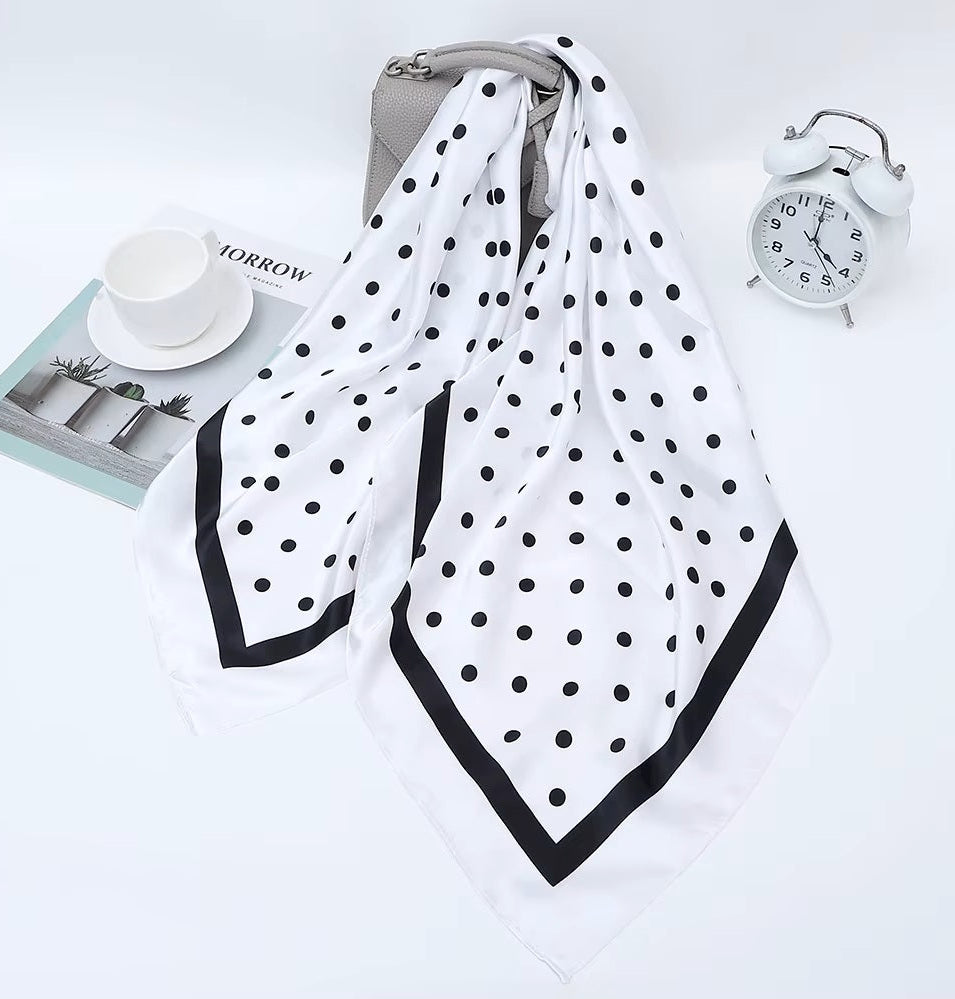 Fashion Satin Scarf #AS680 White (12PC)