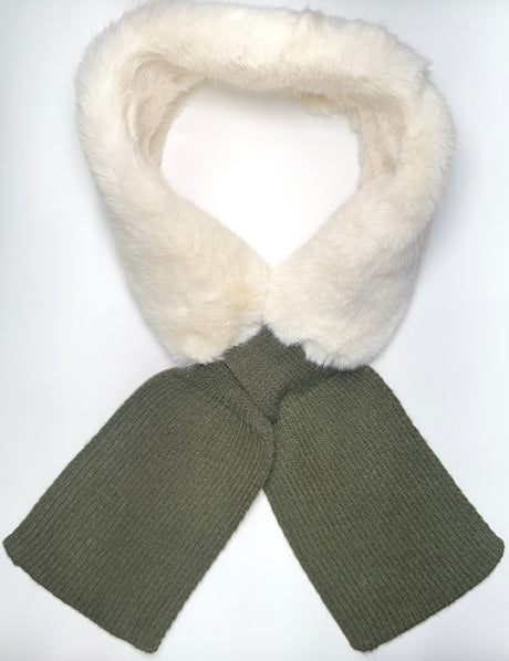Fashion Faux Fur Knit Scarf #SCA678 - Multiple Colors (PC)