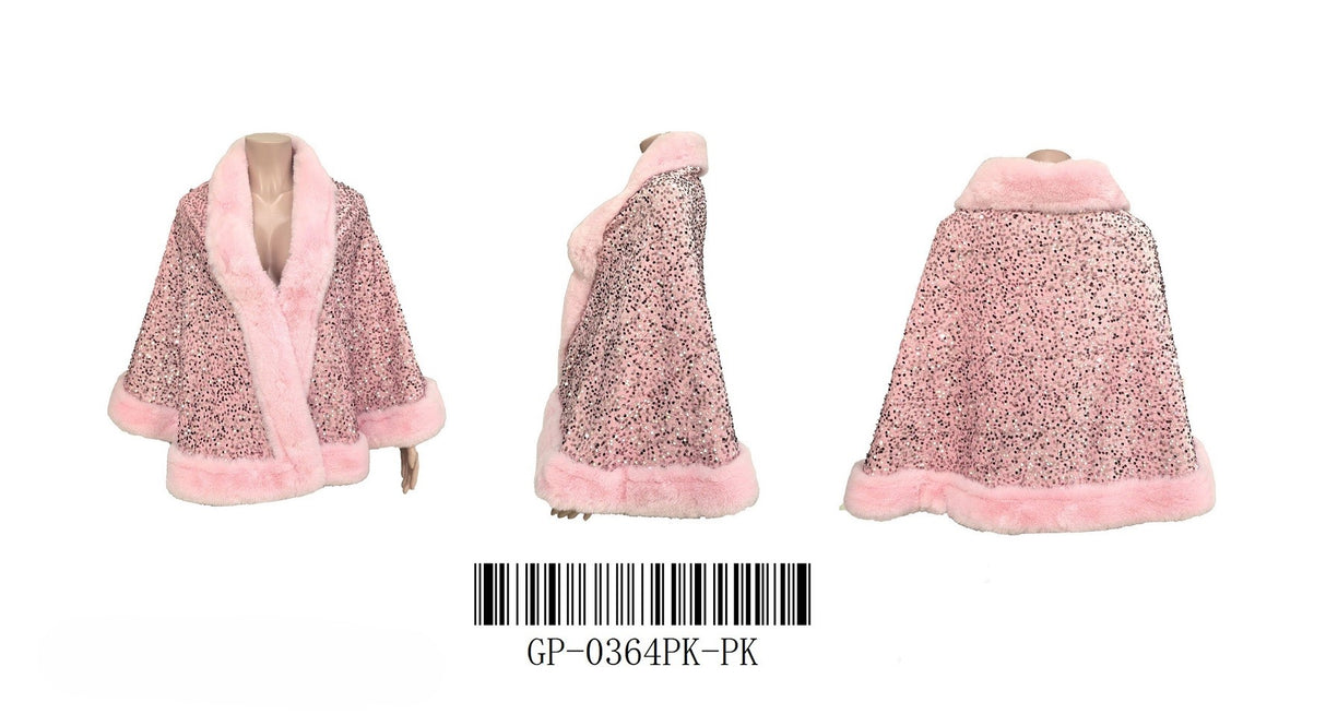 Fashion Fur Sequin Shawl #GP0364 - Multiple Colors (PC)