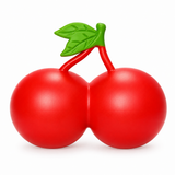 Large Double Cherry Squishy Toy #XLSQCHY (6PC)