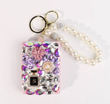 Fashion Rhinestone Cosmetic Mirror Keychain #XMRRKC01 - Multiple Colors (PC)