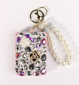 Fashion Rhinestone Cosmetic Mirror Keychain #XMRRKC02 - Multiple Colors (PC)