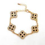 Fashion Clover Shaped Chain Bracelet #YB2282 - Multiple Colors (PC)