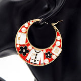 Fashion C-Shaped Pearl Hoop Earrings #YE3596 - Multiple Colors (PC)