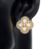 Fashion Clover Stone Earrings #YE3607 - Multiple Colors (PC)