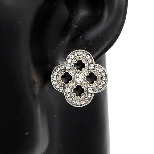 Fashion Clover Stone Earrings #YE3607 - Multiple Colors (PC)
