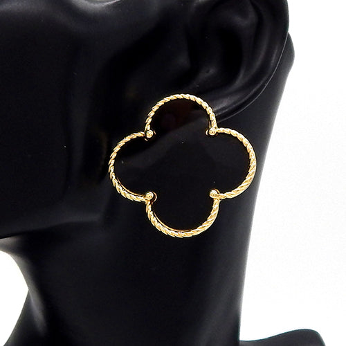 Fashion Large Clover Earrings #YE3613 - Multiple Colors (PC)