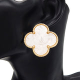 Fashion Large Clover Earrings #YE3613 - Multiple Colors (PC)