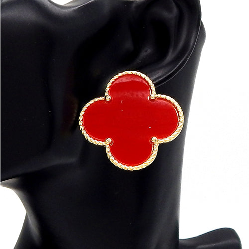 Fashion Large Clover Earrings #YE3613 - Multiple Colors (PC)