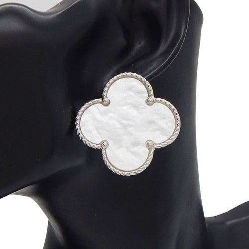 Fashion Large Clover Earrings #YE3613 - Multiple Colors (PC)