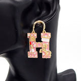 Fashion Drop Pearl Earring W/Horses #YE3614 - Multiple Colors (PC)