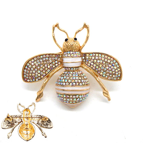 Fashion Small Rhinestone Bee Brooch #YM2003 - Multiple Colors (PC)