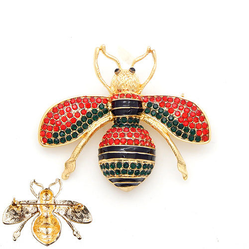 Fashion Small Rhinestone Bee Brooch #YM2003 - Multiple Colors (PC)