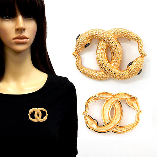 Fashion Design Snake Brooch #YM2018 - Multiple Colors (PC)