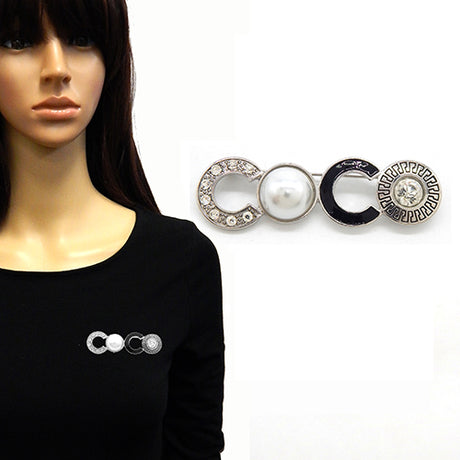 Fashion Design Rhinestone Brooch #YM2024 - Multiple Colors (PC)