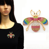 Fashion Large Rhinestone Bee Brooch #YM2039 - Multiple Colors (PC)