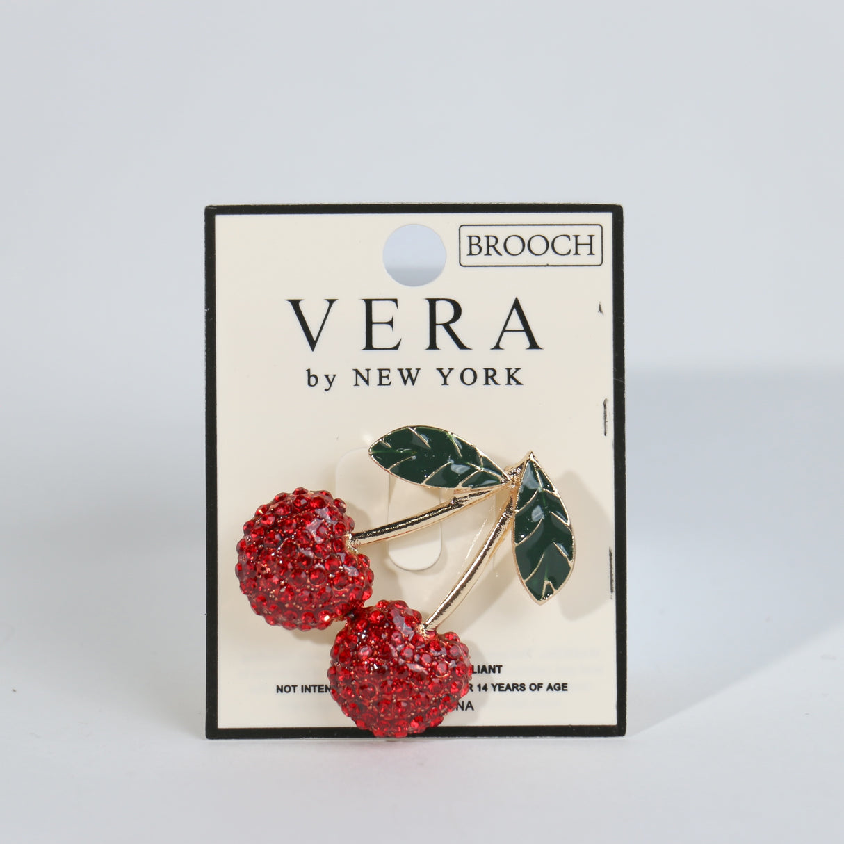 Fashion Rhinestone Cherry Brooch #YM2055 - Multiple Colors (PC)