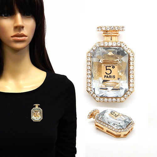 Fashion Perfume Bottle Brooch #YM2071 - Multiple Colors (PC)