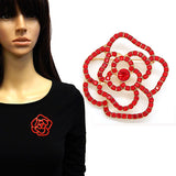 Fashion Flower Rhinestone Brooch #YM2081 - Multiple Colors (PC)