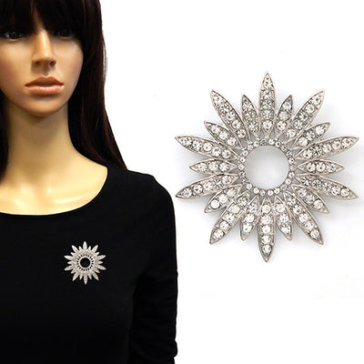 Fashion Circle Rhinestone Brooch #YM2136 - Multiple Colors (PC)