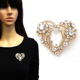 Fashion Heart Rhinestone Brooch #YM2145 - Multiple Colors (PC)