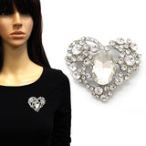 Fashion Heart Rhinestone Brooch #YM2145 - Multiple Colors (PC)