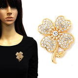 Fashion Clover Rhinestone Brooch #YM2150 - Multiple Colors (PC)