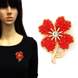 Fashion Clover Rhinestone Brooch #YM2150 - Multiple Colors (PC)