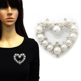 Fashion Heart Shaped Pearl Brooch #YM2151 - Multiple Colors (PC)