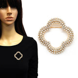 Fashion Rhinestone Clover Brooch #YM2152 - Multiple Colors (PC)